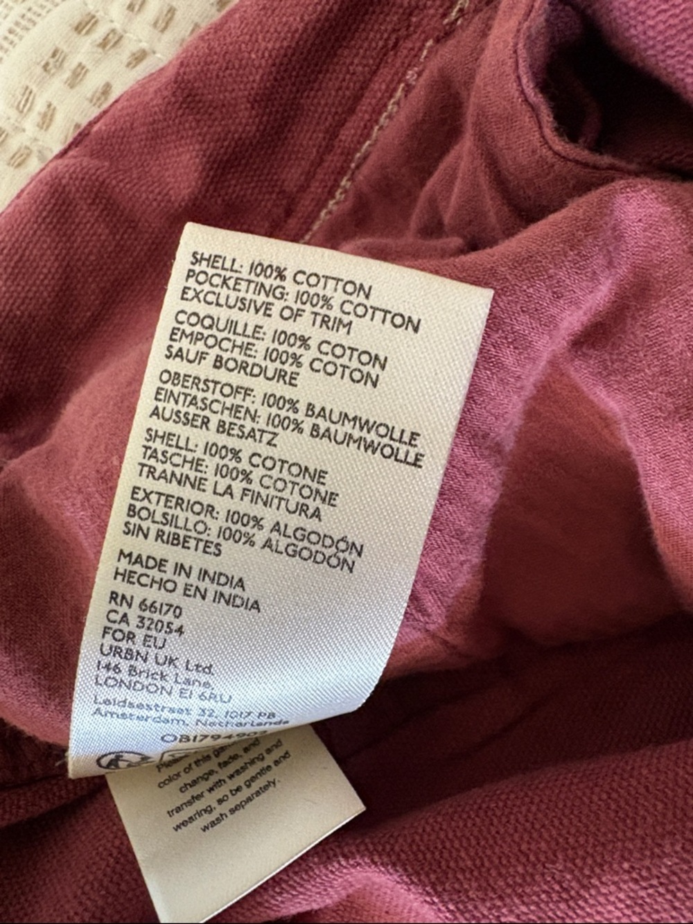 Pilcro Cropped Ankle Pants in Burgundy - Picture 5 of 5